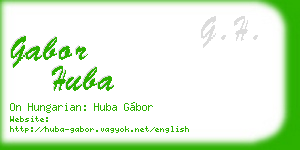 gabor huba business card